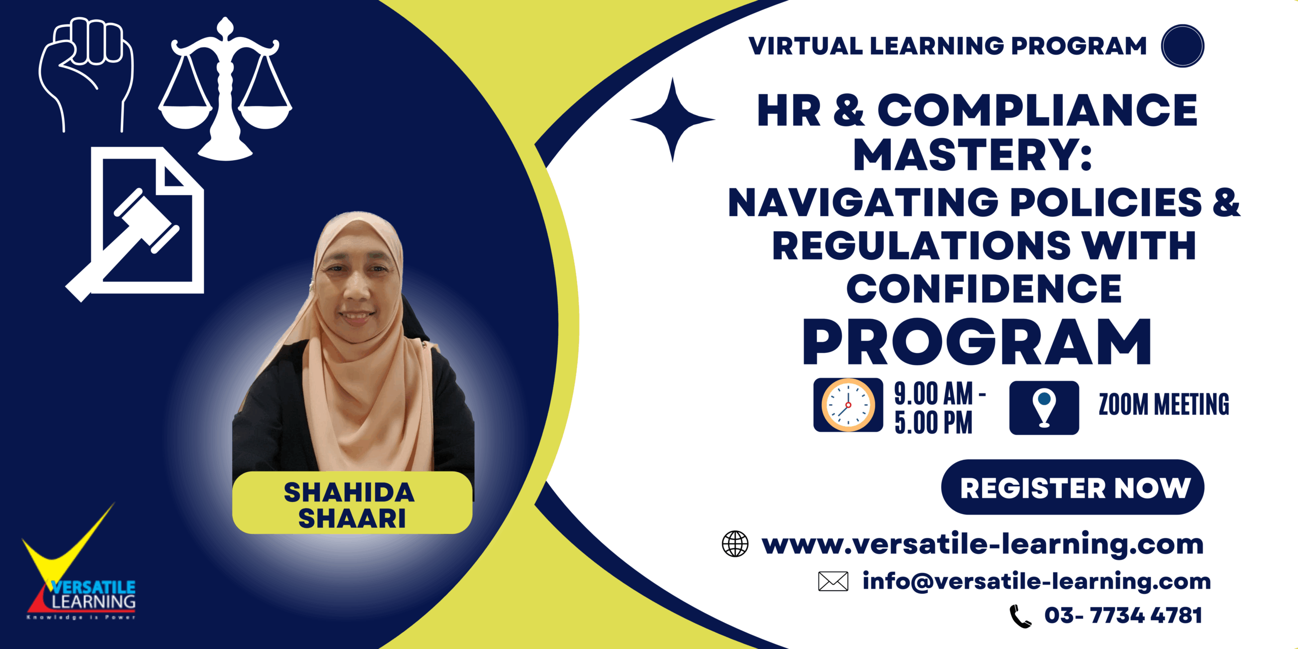 PYR 005 – Hr & Compliance Mastery: Navigating Policies & Regulations With Confidence, 18 & 19 August 2025