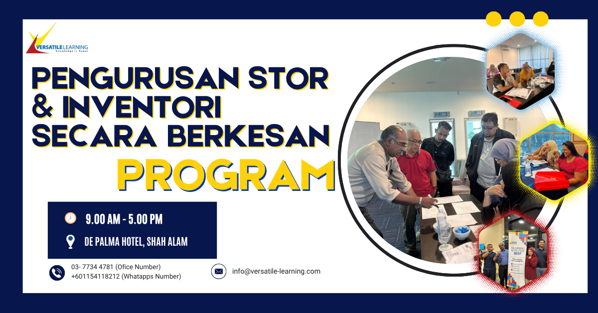 STW 003 – Pengurusan Stor & Inventori Secara Berkesan, 9 & 10 July 2026