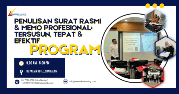 CWS 009 - Kursus Penulisan Surat Rasmi & Memo Berkualiti, 11 & 12 November 2025
