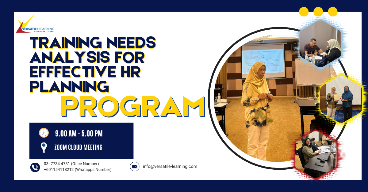 TRG 002 – Training Needs Analysis for Effective HR Planning, 11 & 12 August 2026