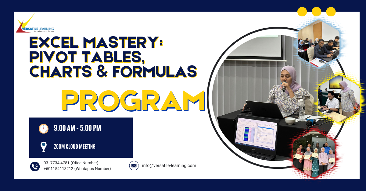 MOF 014- Excel Mastery: Pivot Tables, Charts & Formulas, 25 July 2026
